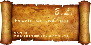 Borovicska Lavínia névjegykártya
